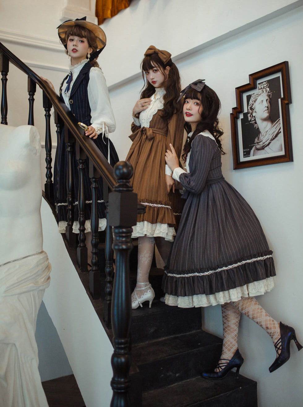 Classical Striped Volume Lolita Dress [pre-order]