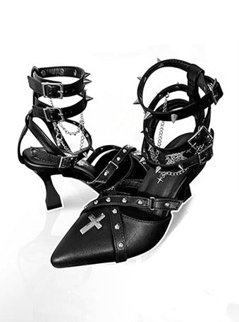 Gothic Punk Pointed Toe High Heels