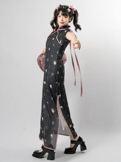 Classical Girly Chinese-style Ribbon Dress