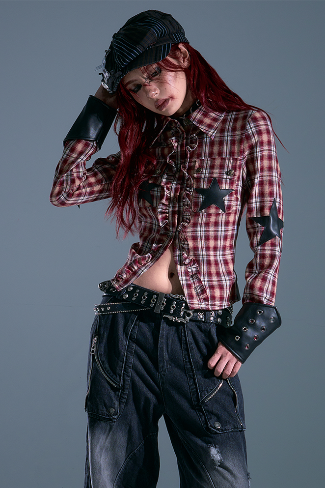 Punk Retro Plaid Shirt