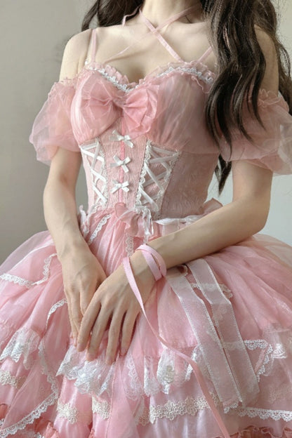 Fantasy Lace Up Design Princess Lolita Dress