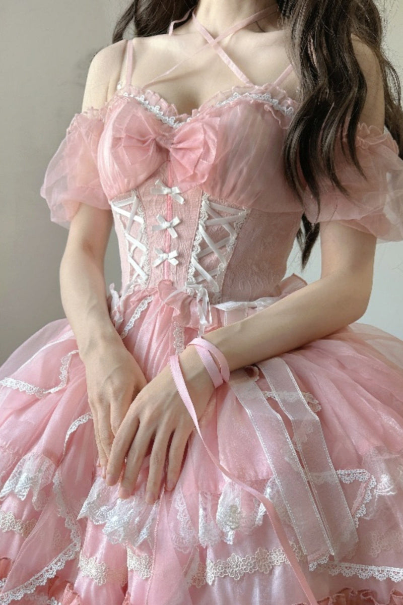 Fantasy Lace Up Design Princess Lolita Dress