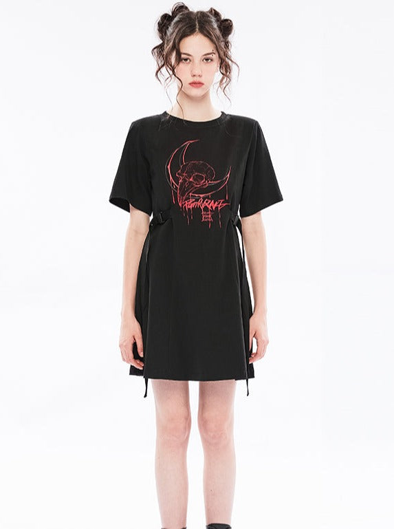 Punk Dark Waist T Shirt Dress