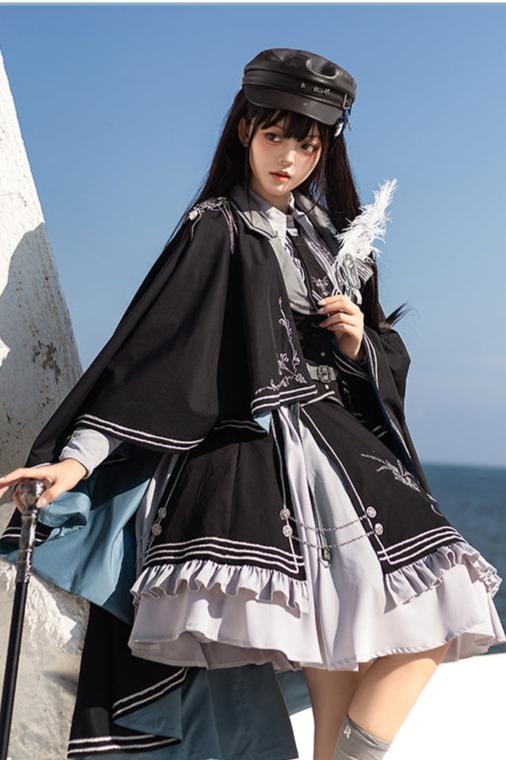 [reserved Product] Dark Knight Contract Blue Army Cloak Dress Suit