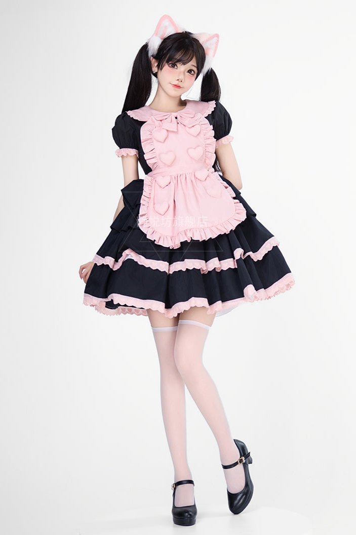 Black Pink Sweet Lolita Set