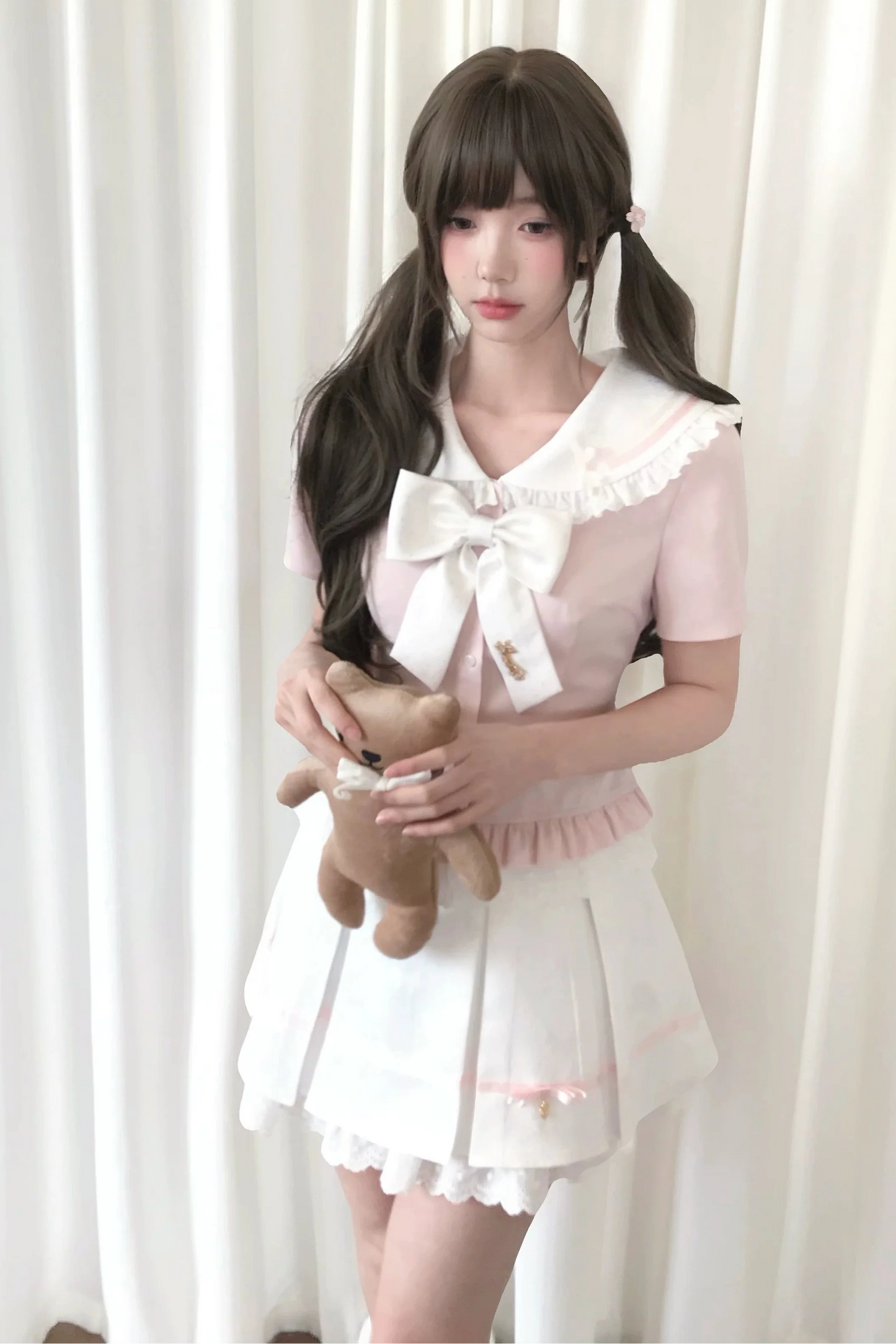Girly Preppy Sailor Top + Skirt