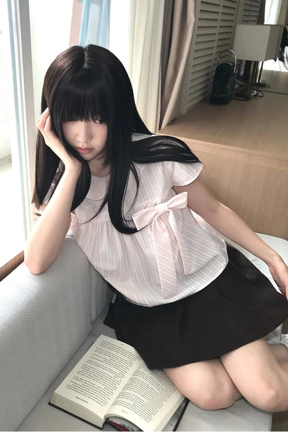 Striped Ribbon Top