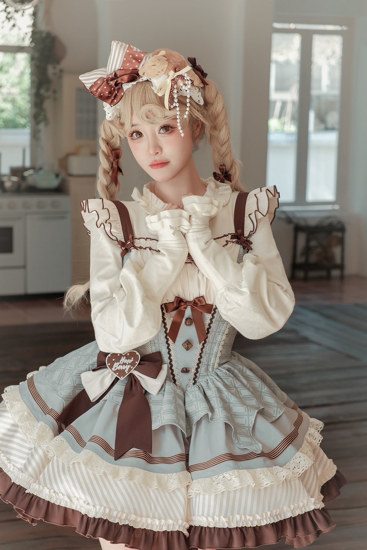 [pre-order] Mint Chocolate Lolita Tutu Sweet Dress + Ribbon Headband