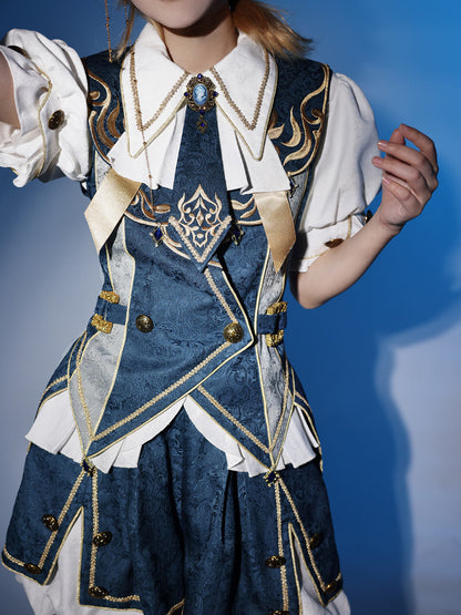 Forever Island Prince Lolita Top + Balloon Pants + Vest