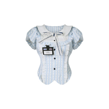 Coconut College Stripe Top & Tiered Skirt