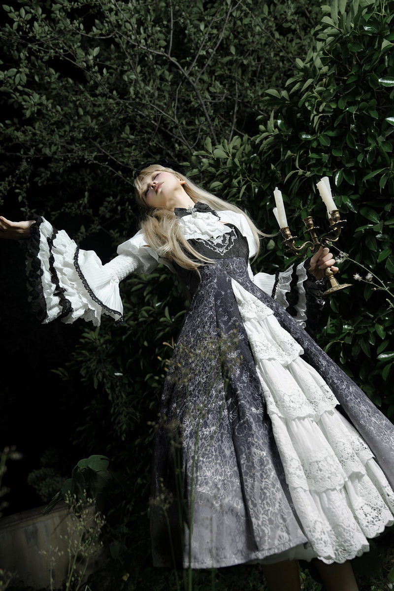 Dark Lolita Long Sleeve Sundress Set