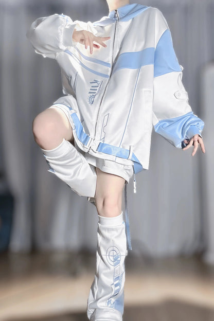 Aqua Subculture Jacket + Pants + Leg Warmers
