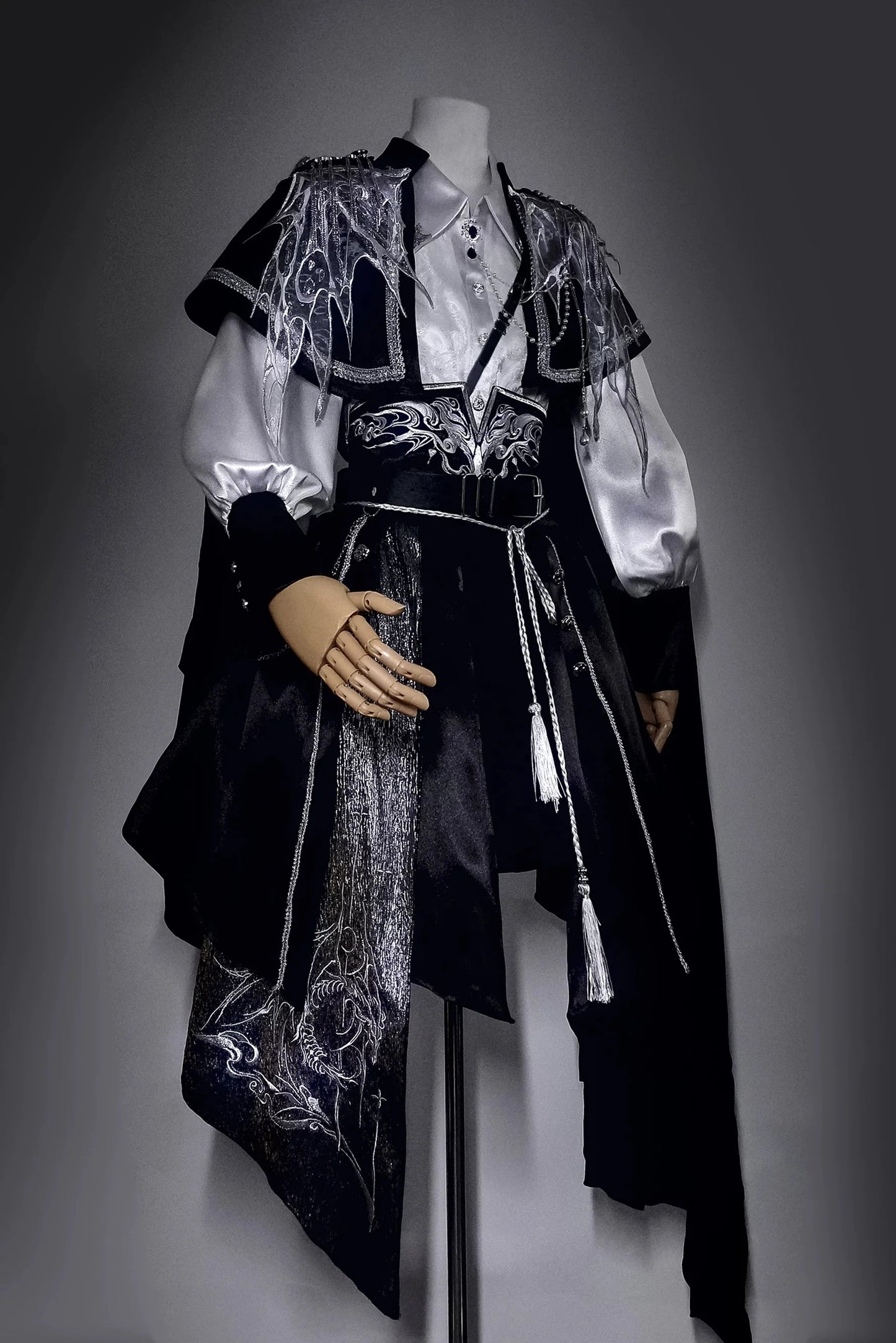 [pre-order] Dark Fantasy Embroidery Cape + Shirt + Corset Train + Pants/skirt Complete Set + Full Set