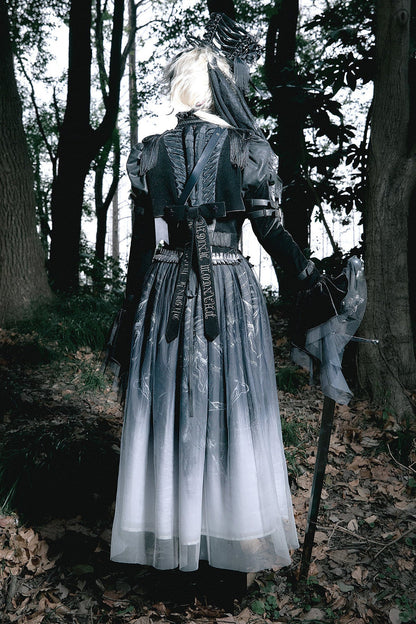 [pre-order Deadline: June 8] Phantom Knight Dark Gothic Military Dress Full Set (jacket + Bustier Top + Skirt)