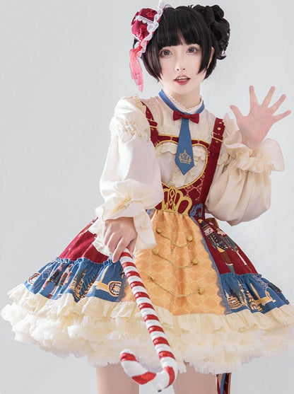 Red Snow Lolita Jumper Skirt + Clara Blouse
