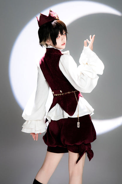 Hunting Rabbit Retro Red Bunny Ear Jacket + Vest + Shorts