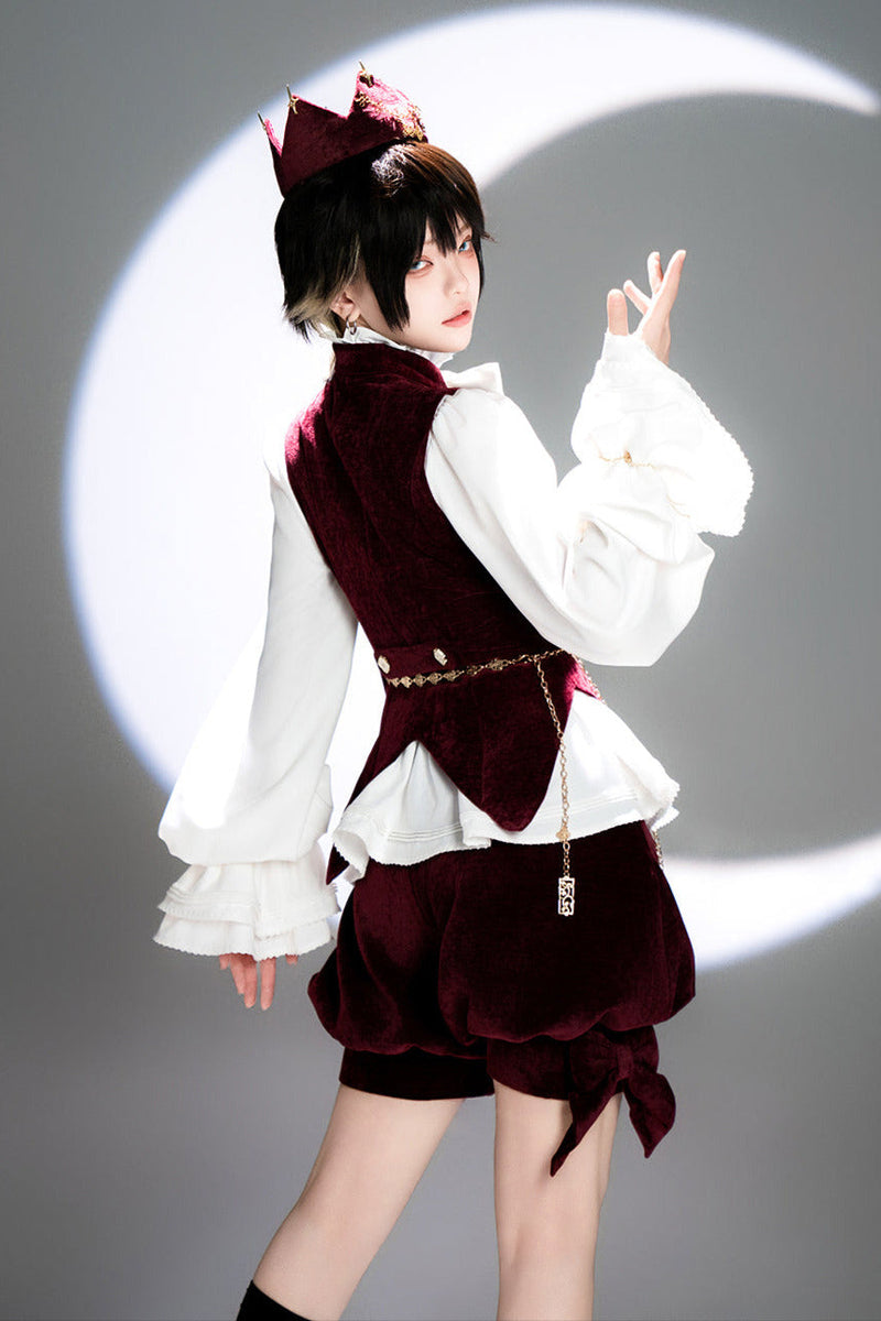 Hunting Rabbit Retro Red Bunny Ear Jacket + Vest + Shorts