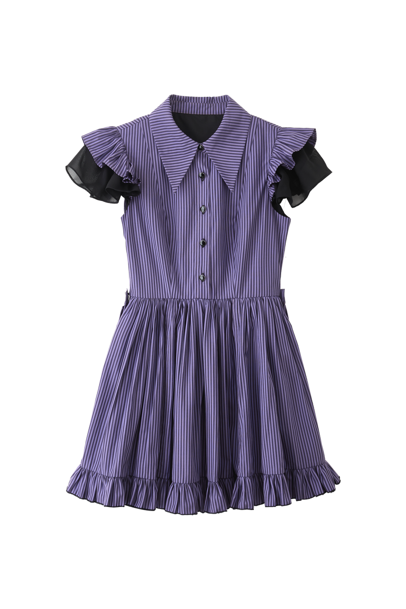 Striped Lolita Dress + Skirt + Collar