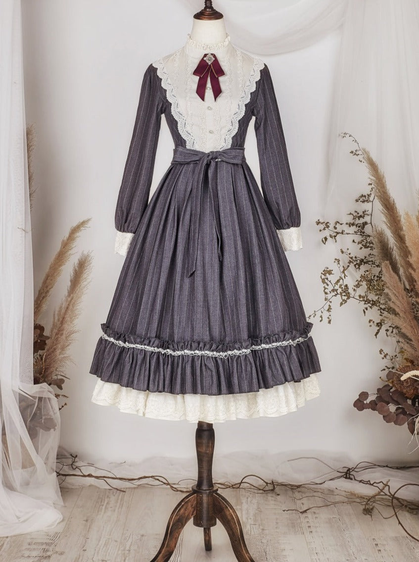Classical Striped Volume Lolita Dress [pre-order]