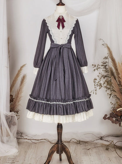 Classical Striped Volume Lolita Dress [pre-order]