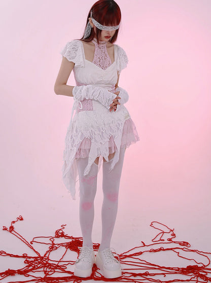 Subculture Angel Lace Short Skirt Dress