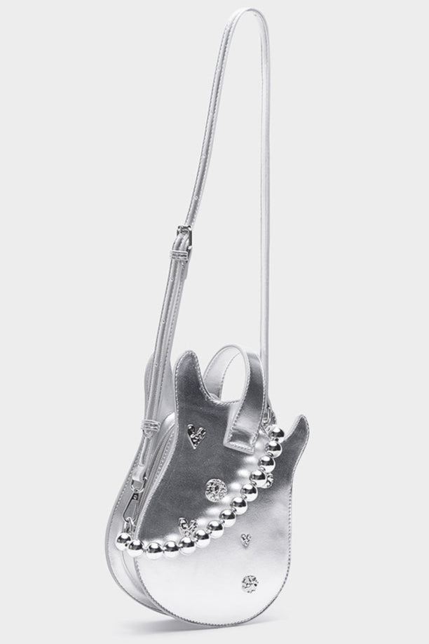 Metal Beads Crossbody Guitar Bag