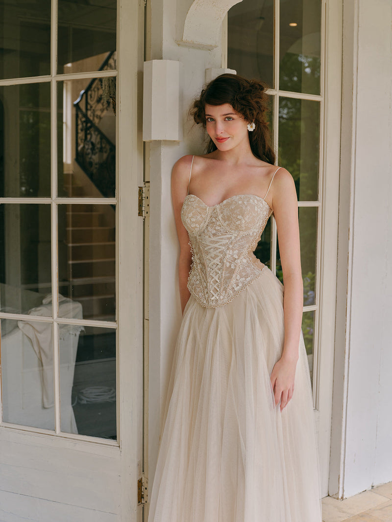 Lace Up Retro Camisole + Skirt