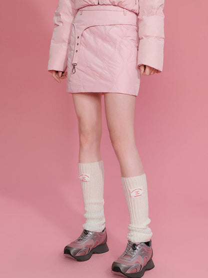 Duck Down Short Jacket + Skirt Set