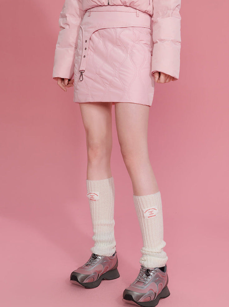 Duck Down Short Jacket + Skirt Set