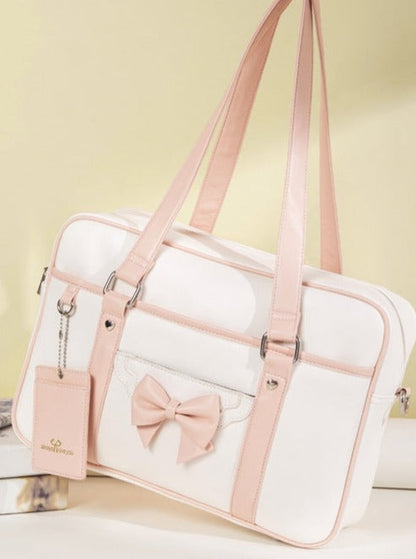 Pastel Bow Bag With Pass Case