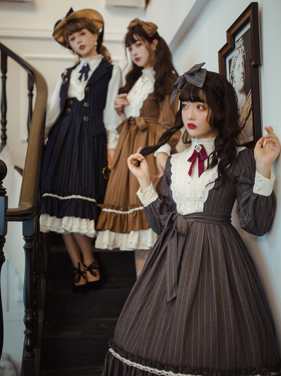 Classical Striped Volume Lolita Dress [pre-order]