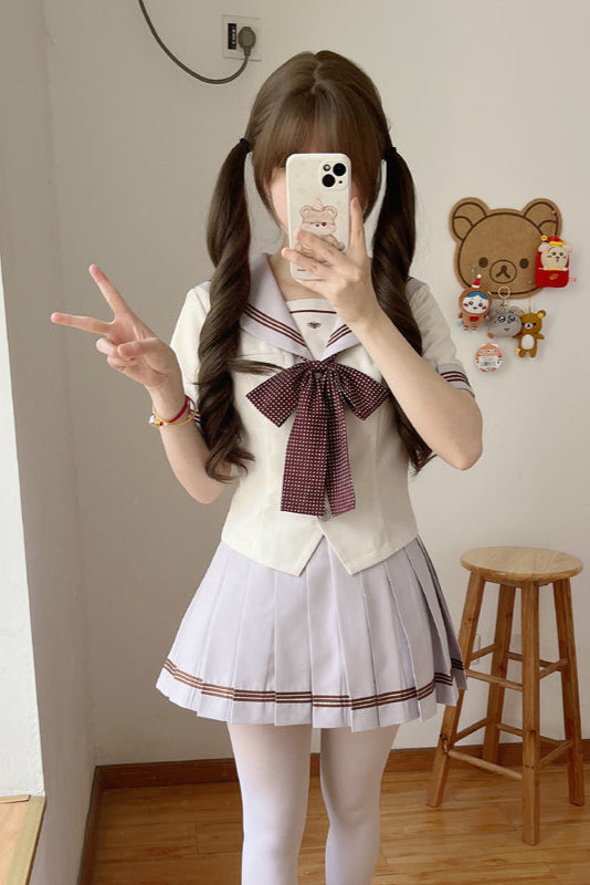 Retro Color Sweet Sailor Dress