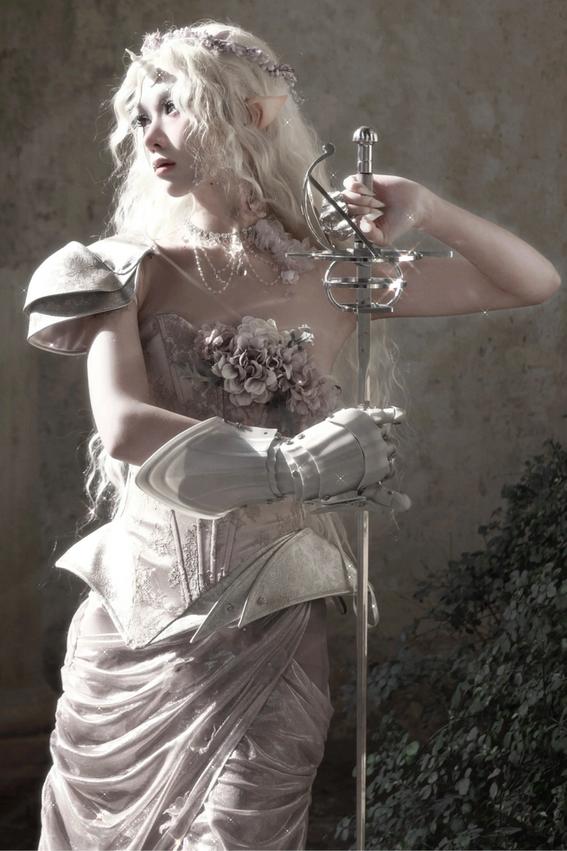 Moonlight Asymmetric Corset Top + Necklace