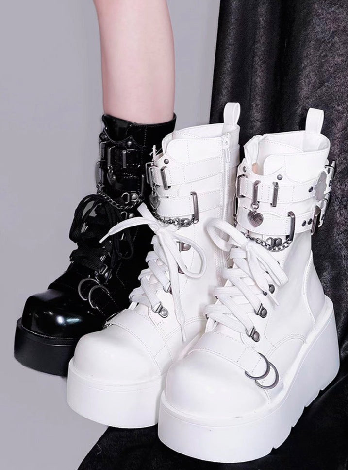 Subculture Night Short Boots Round Toe Muffin Boots