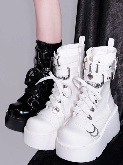 Subculture Night Short Boots Round Toe Muffin Boots