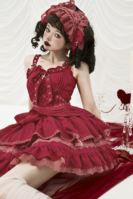 Contrast Cross Jsk Gothic Lolita Dress