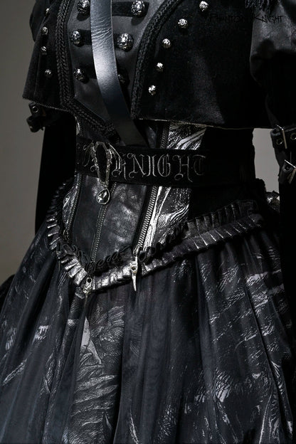 [pre-order Deadline: June 8] Phantom Knight Dark Gothic Military Dress Full Set (jacket + Bustier Top + Skirt)