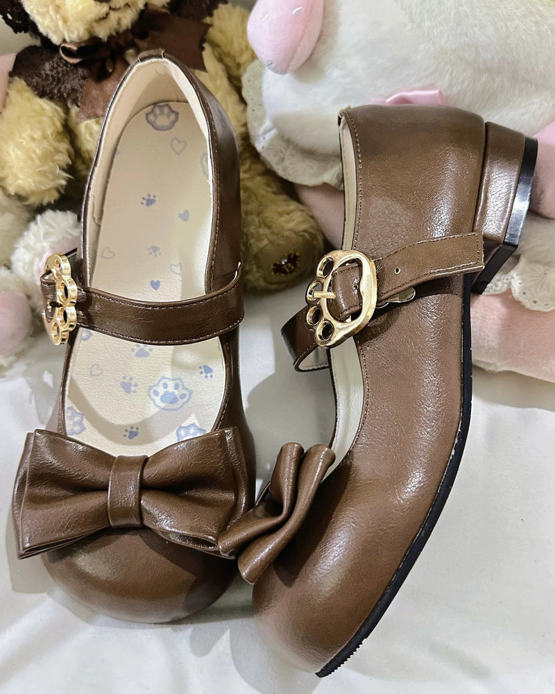 Glossy Ribbon Lolita Shoes