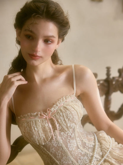 [pre-order] Sweet Waltz Lace Camisole + Long Skirt + Peplum Belt