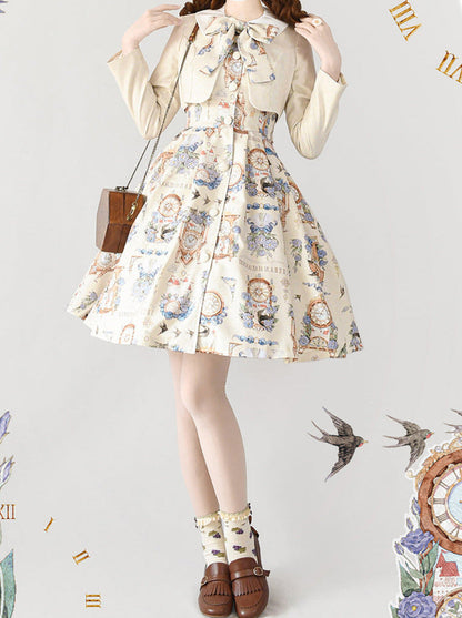 Eternal Echo Classical Print Lolita Dress Jacket Set