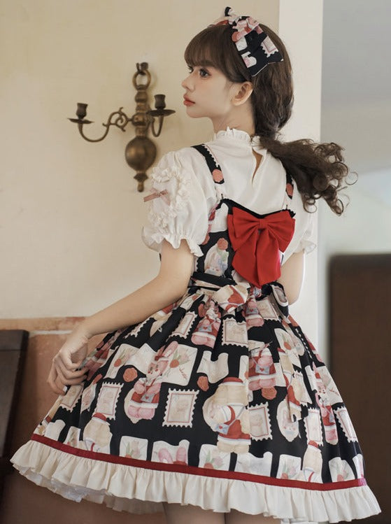 Lace-up Lolita Blouse + Suspender Lolita Dress