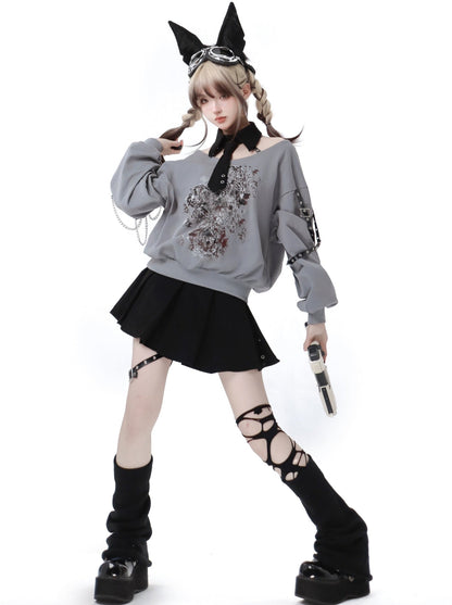 Sleepless Dragon Top + Pleated Skirt