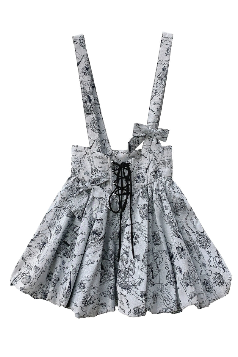 [pre-order] Retro Suspender Skirt + Shirt + Ribbon Necktie + Ribbon