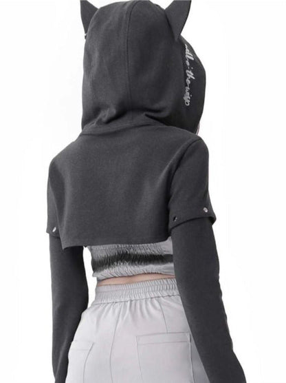 Camouflage Wolf Original Design Hoodie Detachable Sleeve Suit