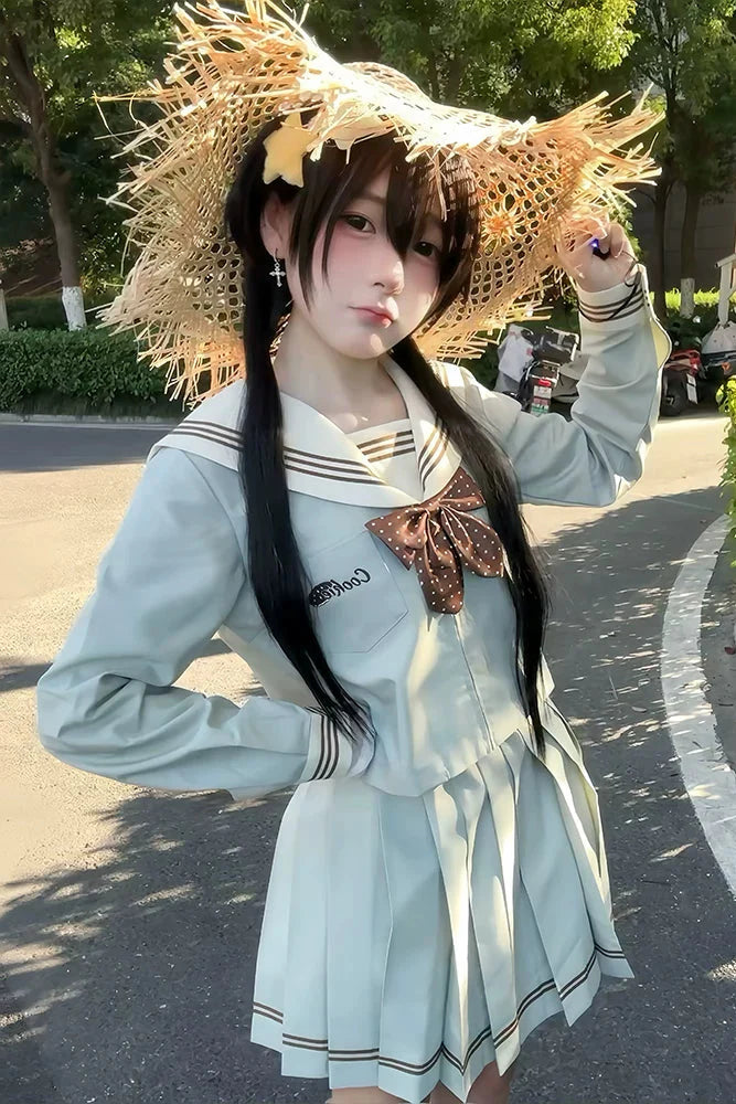 Cookie Wave Sailor Top + Skirt + Ribbon
