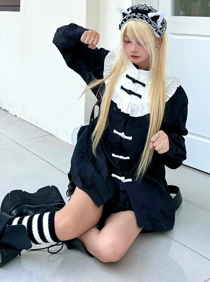 Dark Pattern Chinese-style Dress