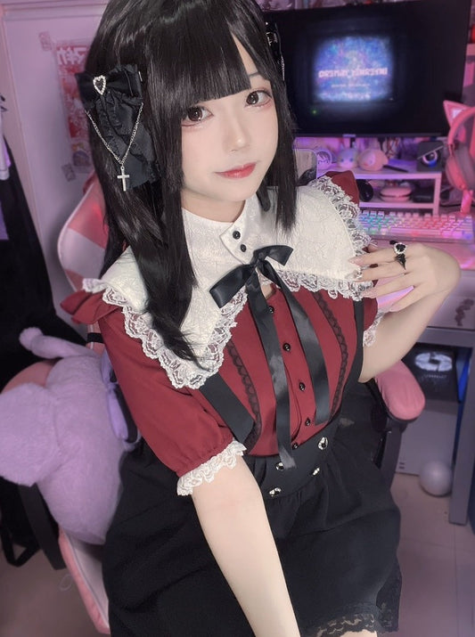 Jirai Heart Buckle Strap Top