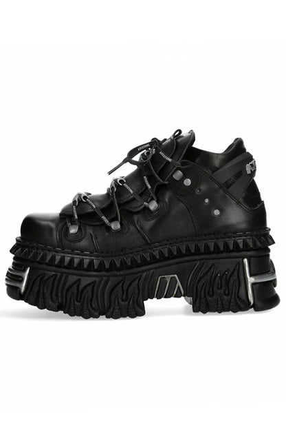 Fire Design Metal Platform Shoes