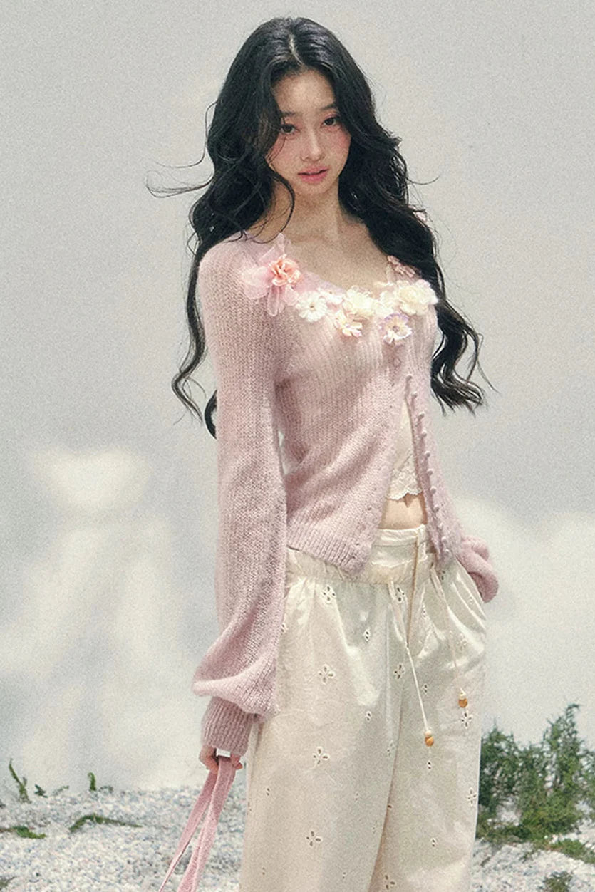 3d Cardigan + Camisole
