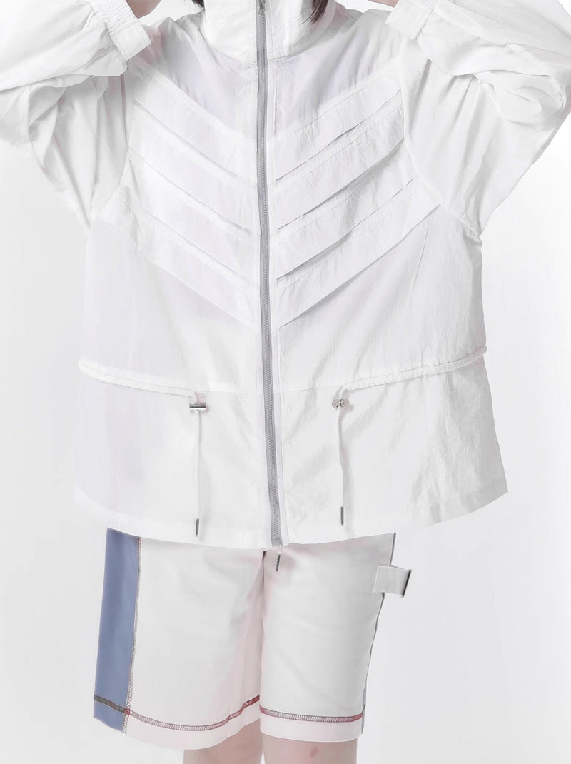 Summer Invasion Sunscreen Skeleton Jacket Blue White Fresh Color Suit